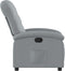 Fauteuil verstelbaar stof lichtgrijs