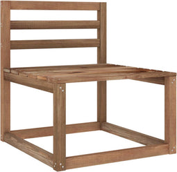 vidaXL - Tuinmiddenbank - pallet - bruin - geïmpregneerd - grenenhout