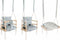 Houten 3 in 1 Meegroeischommel Schommel met Kussen - Licht Grijs - Baby Peuter Kleuter