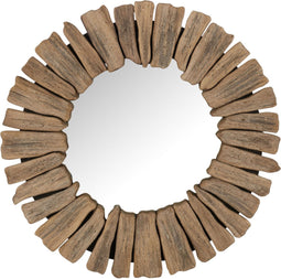 J-line spiegel Vacay - hout - naturel - small
