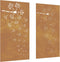 vidaXL - Wanddecoratie - tuin - 2 - st - bloemenontwerp - 105x55 - cm - cortenstaal