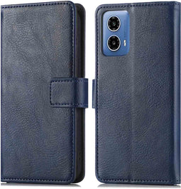 iMoshion Hoesje Geschikt voor Motorola Moto G34 Hoesje Met Pasjeshouder - iMoshion Luxe Bookcase - Donkerblauw