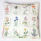 Thea Gouverneur - Borduurpakket met telpatroon - 2074A - Voorgesorteerde DMC Garens - Wilde Bloemen Kussen - Aida - 41 cm x 41 cm - DIY Kit