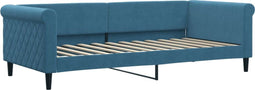 vidaXL - Slaapbank - 90x200 - cm - fluweel - blauw