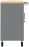 vidaXL - Gereedschapskast - met - Wielen - en - Vergrendelbaar - Zwart - 75x45x85 - cm - Staal