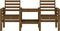 vidaXL - Tuinbank - met - tafel - 2-zits - massief - grenenhout - honingbruin