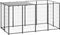 vidaXL - Hondenkennel - 2,42 - m² - staal - zwart