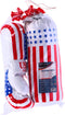 Alert bokszak en handschoenen sportset - boksset - 40 cm - Amerikaanse vlag