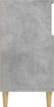 vidaXL - Dressoir - 60x35x70 - cm - bewerkt - hout - betongrijs