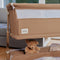 Lionelo Thomi Plus 5in1 - Meegroeibed Co Sleeper Babybed Baby Box Peuterbed Bank - 7 hoogtes - 2x matrassen T25 - Verstelbare Poten - Ademend & Afritsbare Zijkant - Opbergmand - Wielen - Wasbare Bekleding - tot 100 kg - Beige Karamel