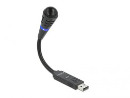 DeLOCK 66499 - USB zwanenhalsmicrofoon - mute knop - zwart