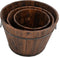 vidaXL - Plantenbakset - houten - emmer - 3-delig - massief - vurenhout