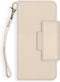 Selencia Hoesje Geschikt voor iPhone 12 Mini Hoesje Met Pasjeshouder - Selencia Llyr 2-in-1 Uitneembare Slang Bookcase - Wit
