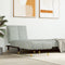 vidaXL - Chaise - longue - fluweel - lichtgrijs