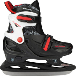 Nijdam Skateskate - IJshockeyschaatsen - Verstelbaar hardboot - Zwart/Wit (1 paar)