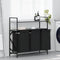 vidaXL - Wasmand - 3 - vakken - met - planken - grijs - sonoma - eiken