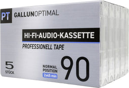 GALLUNOPTIMAL PT-90 Cassettebandje 90 min. Set van 5 stuks