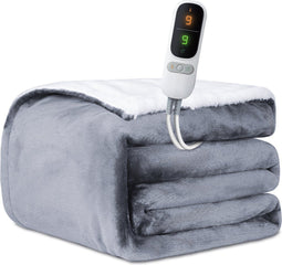 STAUS&BACH POWERNAP - Elektrische deken - 160W met 9 warmtestanden en timer - Antraciet