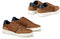 Milanoro - Lederen herensneakers - Comfortabel en stijlvol - Cognac - Maat 46