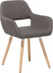 CHICAGO - Eetkamerstoel - Bruin - Polyester