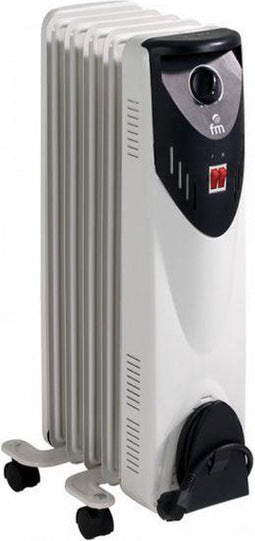 Olieradiator (5 kamers) Grupo FM RW-10 1000W Wit