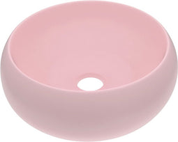 vidaXL - Wastafel - rond - 40x15 - cm - keramiek - matroze