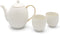 Bredemeijer - Theeset Canterbury porselein - theepot 1,2 liter + twee mokjes + theefilter