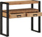 vidaXL - Console - Tafel - Zwart - 90x33x75 - cm - Massief - Acaciahout - en - Metaal