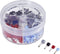 Vogt Verbindungstechnik 737060 Assortiment dubbele adereindhulzen 0.75 mm² - 2.50 mm² Grijs, Rood, Zwart, Blauw 200 stu