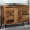 vidaXL - Wastafelkast - 80x33x60 - cm - bewerkt - hout - oud - houtkleurig
