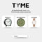 Tyme Ibiza Dames Horloge - Polshorloge - 36mm - Wit/Rosékleurig