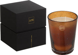 J-Line geurkaars Portofino - glas - bruin - small