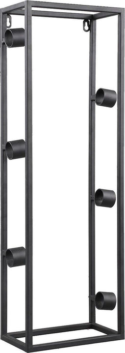 PTMD rens zwart wand wijnrek ijzer rechthoek s