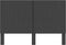vidaXL - Hoofdbord - 160x200 - cm - stof - donkergrijs