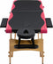 vidaXL - Massagetafel - inklapbaar - 2 - zones - hout - zwart - en - roze