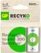 GP ReCyko Pro - Oplaadbare batterij D - NiMH 3000 mAh (2 stuks)