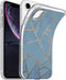 iMoshion Hoesje Geschikt voor iPhone Xr Hoesje Siliconen - iMoshion Design hoesje - Blauw / Goud / Blue Graphic