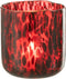 J-Line windlicht Gevlekt - glas - rood/zwart - medium