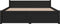 vidaXL - Bedframe - massief - hout - zwart - 140x200 - cm