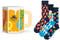 Happy Socks - Heren sokken - 3 paar met eten en drinken print - Blauw (3 stuks)