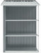 vidaXL - Tuinschuur - met - rek - 205x130x183 - cm - ijzer - grijs