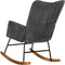 vidaXL - Schommelstoel - in - vintage - stijl - canvas - zwart