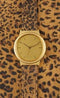 Komono Wizard Print Leopard KOM-W1802 - Horloge - 36 mm - Leer - Bruin