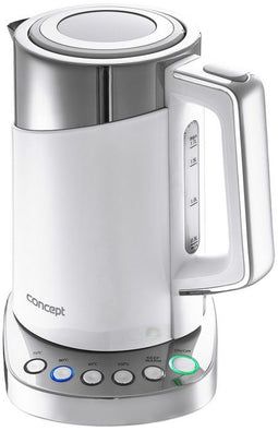 Concept RK3170 - Waterkoker - 1,7L - Instelbare temperatuur - Glanzend roestvrij staal + wit