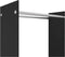 vidaXL - Haardhoutrek - 80x35x100 - cm - gehard - glas - zwart
