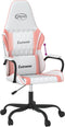 vidaXL - Gamestoel - kunstleer - wit - en - roze