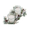 kaarsjes DKD Home Decor Wit Kerstmis 10 x 10 x 7 cm 19 x 10.5 x 7 cm (2 Stuks)