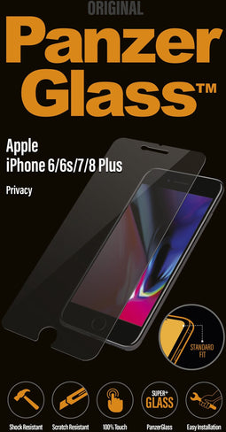 PanzerGlass - iPhone 6 Plus/6s Plus/7 Plus/8 Plus - Screenprotector Privacy - 0.4mm
