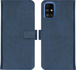 iMoshion Hoesje Geschikt voor Samsung Galaxy M51 Hoesje Met Pasjeshouder - iMoshion Luxe Bookcase - Donkerblauw