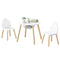 Woltu Kinder Tafel en Stoelen Set Rond Wit 3-delig